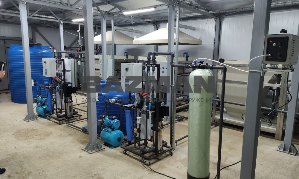 Очистные сооружения фильтрата полигона ТБО производительность 20 м3/сутки г. Туинцы респ. Беларусь